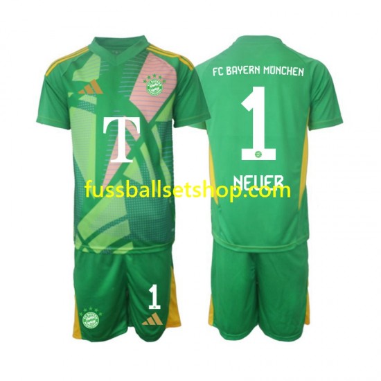 Günstige Fußball Trikotsatz FC Bayern München Manuel Neuer 1 Torwart Kinder Viertestrikot 2024-2025 Kurzarm