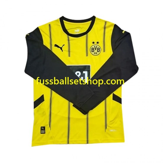 Günstige Fußball Trikotsatz Borussia Dortmund Herren Heimtrikot 2024-2025 Langarm