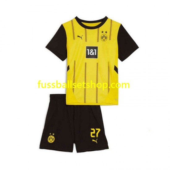 Günstige Fußball Trikotsatz Borussia Dortmund Karim Adeyemi 27 Kinder Heimtrikot 2024-2025 Kurzarm