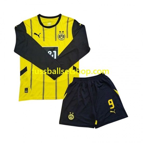 Günstige Fußball Trikotsatz Borussia Dortmund Serhou Guirassy 9 Kinder Heimtrikot 2024-2025 Langarm