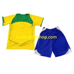 Günstige Fußball Trikotsatz Brasilien 2004 Retro Kinder Heimtrikot Kurzarm