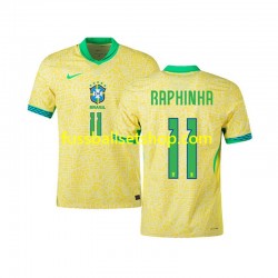Günstige Fußball Trikotsatz Brasilien RAPHINHA 11 Herren Heimtrikot 2024 Kurzarm