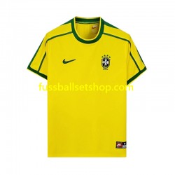Günstige Fußball Trikotsatz Brasilien Retro Herren Heimtrikot 1998 Kurzarm