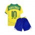 Günstige Fußball Trikotsatz Brasilien Ronaldiho 10 2004 Retro Kinder Heimtrikot Kurzarm