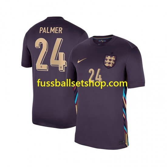 Günstige Fußball Trikotsatz England Cole Palmer 24 Herren Auswärtstrikot 2024 Kurzarm