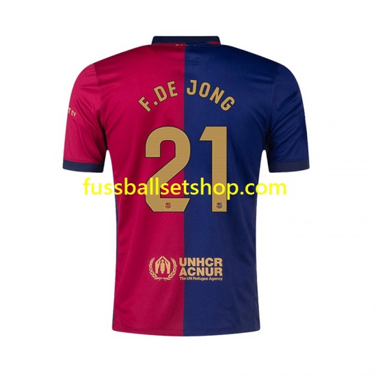 Günstige Fußball Trikotsatz FC Barcelona F. DE JONG 21 Herren Heimtrikot 2024-2025 Kurzarm