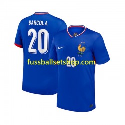 Günstige Fußball Trikotsatz Frankreich Bradley Barcola 20 Herren Heimtrikot 2024 Kurzarm