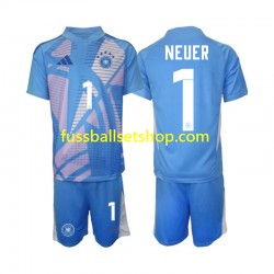 Günstige Fußball Trikotsatz Deutschland Manuel Neuer 1 Torwart Kinder Viertestrikot 2024-2025 Kurzarm