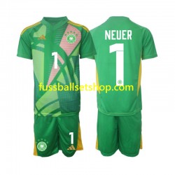 Günstige Fußball Trikotsatz Deutschland Manuel Neuer 1 Torwart Kinder Ausweichtrikot 2024-2025 Kurzarm
