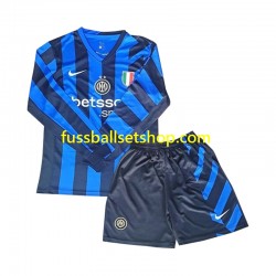 Günstige Fußball Trikotsatz Inter Mailand Kinder Heimtrikot 2024-2025 Langarm