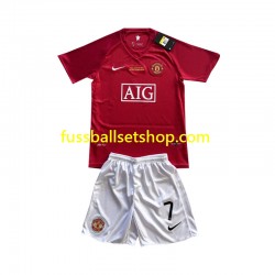 Günstige Fußball Trikotsatz Manchester United Cristiano Ronaldo 7 Champion League 2007 Retro Kinder Heimtrikot Kurzarm