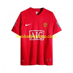 Günstige Fußball Trikotsatz Manchester United 2007 Retro Herren Heimtrikot Langarm