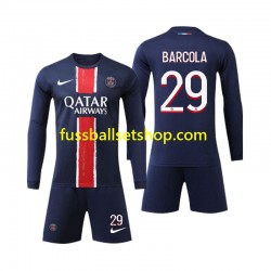 Günstige Fußball Trikotsatz Paris Saint-Germain Bradley Barcola 29 Kinder Heimtrikot 2024-2025 Langarm