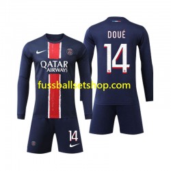 Günstige Fußball Trikotsatz Paris Saint-Germain D Doue 14 Kinder Heimtrikot 2024-2025 Langarm