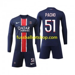 Günstige Fußball Trikotsatz Paris Saint-Germain Pacho 51 Kinder Heimtrikot 2024-2025 Langarm