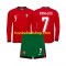 Günstige Fußball Trikotsatz Portugal Ronaldo 7 Kinder Heimtrikot Euro 2024 Langarm