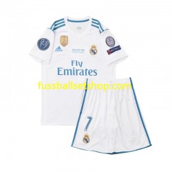 Günstige Fußball Trikotsatz Real Madrid Cristiano Ronaldo 7 2017 Retro Kinder Heimtrikot Kurzarm