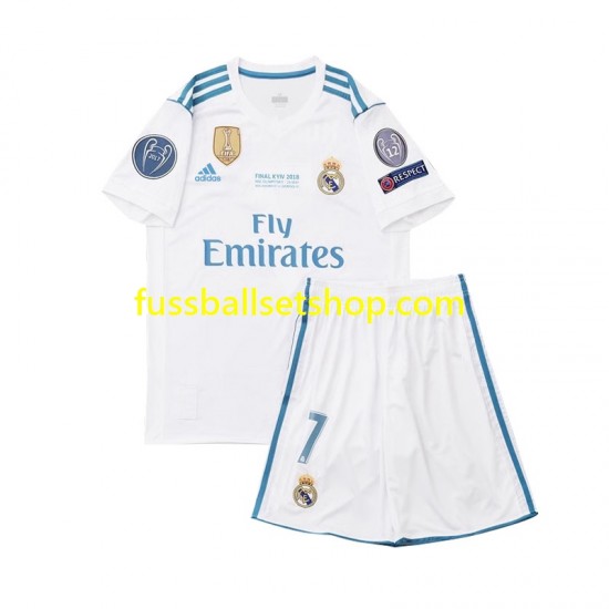 Günstige Fußball Trikotsatz Real Madrid Cristiano Ronaldo 7 2017 Retro Kinder Heimtrikot Kurzarm