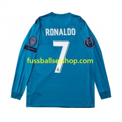 Günstige Fußball Trikotsatz Real Madrid Cristiano Ronaldo 7 2017 Retro Kinder Ausweichtrikot Langarm