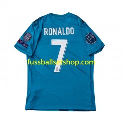 Günstige Fußball Trikotsatz Real Madrid Cristiano Ronaldo 7 2017 Retro Kinder Ausweichtrikot Kurzarm