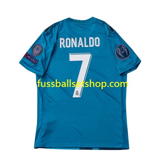 Günstige Fußball Trikotsatz Real Madrid Cristiano Ronaldo 7 2017 Retro Herren Ausweichtrikot Kurzarm