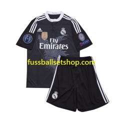 Günstige Fußball Trikotsatz Real Madrid 2014 Retro Kinder Ausweichtrikot Kurzarm