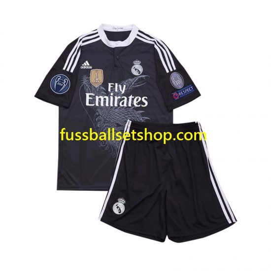 Günstige Fußball Trikotsatz Real Madrid 2014 Retro Kinder Ausweichtrikot Kurzarm