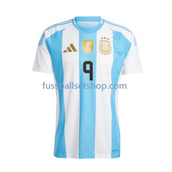 Günstige Fußball Trikotsatz Argentinien Julian Alvarez 9 Herren Heimtrikot 2024 Kurzarm