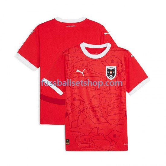 Günstige Fußball Trikotsatz Österreich Herren Heimtrikot Euro 2024 Kurzarm