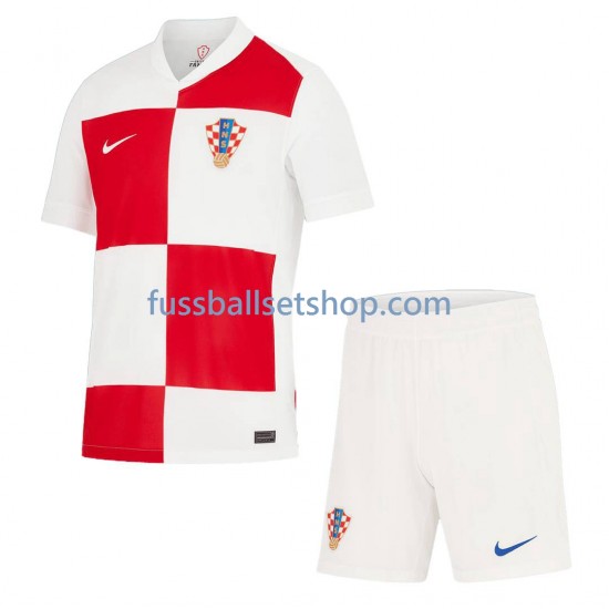 Günstige Fußball Trikotsatz Kroatien Kinder Heimtrikot Euro 2024 Kurzarm