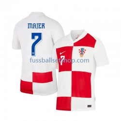 Günstige Fußball Trikotsatz Kroatien Lovro Majer 7 Herren Heimtrikot Euro 2024 Kurzarm