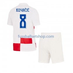 Günstige Fußball Trikotsatz Kroatien Mateo Kovacic 8 Kinder Heimtrikot Euro 2024 Kurzarm