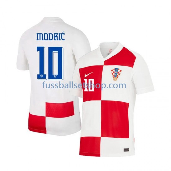 Günstige Fußball Trikotsatz Kroatien Modrić 10 Herren Heimtrikot Euro 2024 Kurzarm