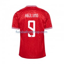 Günstige Fußball Trikotsatz Dänemark Hojlund 9 Herren Heimtrikot Euro 2024 Kurzarm