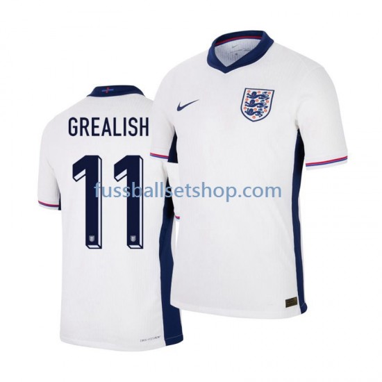 Günstige Fußball Trikotsatz England Jack Grealish 11 Herren Heimtrikot Euro 2024 Kurzarm