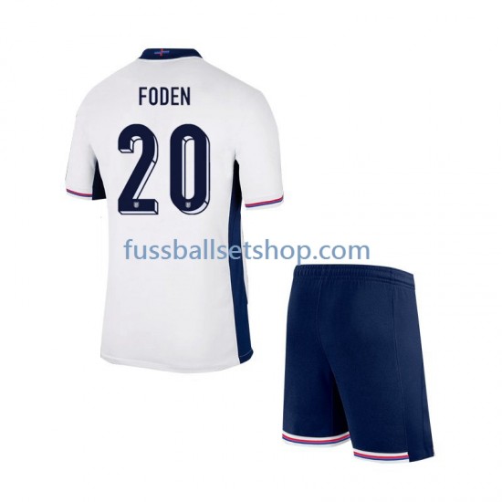 Günstige Fußball Trikotsatz England Phil Foden 20 Kinder Heimtrikot Euro 2024 Kurzarm