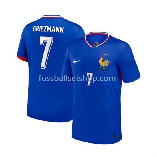 Günstige Fußball Trikotsatz Frankreich Antoine Griezmann 7 Herren Heimtrikot Euro 2024 Kurzarm