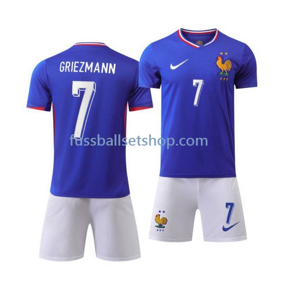 Günstige Fußball Trikotsatz Frankreich Antoine Griezmann 7 Kinder Heimtrikot Euro 2024 Kurzarm