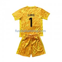 Günstige Fußball Trikotsatz Frankreich Hugo Lloris 1 Torwart Kinder Heimtrikot Euro 2024 Kurzarm