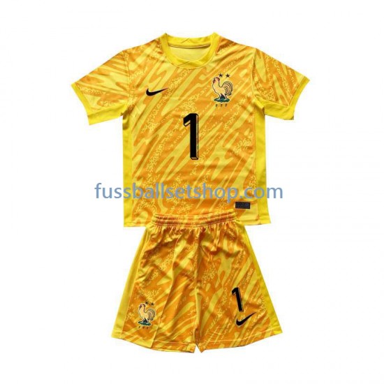 Günstige Fußball Trikotsatz Frankreich Hugo Lloris 1 Torwart Kinder Heimtrikot Euro 2024 Kurzarm