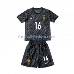 Günstige Fußball Trikotsatz Frankreich Mike Maignan 16 Torwart Kinder Auswärtstrikot Euro 2024 Kurzarm