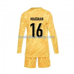 Günstige Fußball Trikotsatz Frankreich Mike Maignan 16 Torwart Kinder Heimtrikot Euro 2024 Langarm