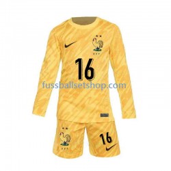 Günstige Fußball Trikotsatz Frankreich Mike Maignan 16 Torwart Kinder Heimtrikot Euro 2024 Langarm