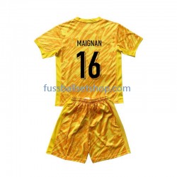 Günstige Fußball Trikotsatz Frankreich Mike Maignan 16 Torwart Kinder Heimtrikot Euro 2024 Kurzarm