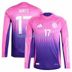 Günstige Fußball Trikotsatz Deutschland Florian Wirtz 17 Herren Auswärtstrikot Euro 2024 Langarm
