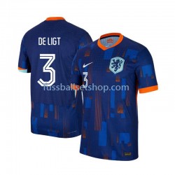 Günstige Fußball Trikotsatz Niederlande Matthijs de Ligt 3 Herren Auswärtstrikot Euro 2024 Kurzarm
