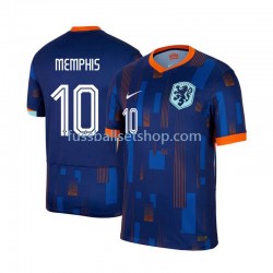 Günstige Fußball Trikotsatz Niederlande Memphis Depay 10 Herren Auswärtstrikot Euro 2024 Kurzarm