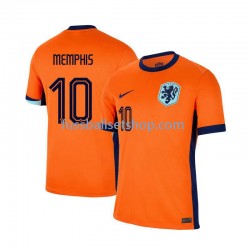 Günstige Fußball Trikotsatz Niederlande Memphis Depay 10 Herren Heimtrikot Euro 2024 Kurzarm