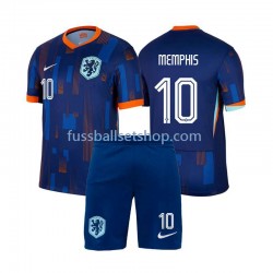 Günstige Fußball Trikotsatz Niederlande Memphis Depay 10 Kinder Auswärtstrikot Euro 2024 Kurzarm