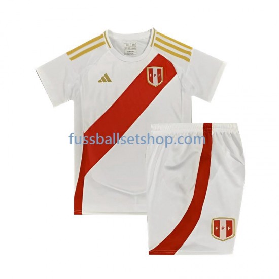 Günstige Fußball Trikotsatz Peru Kinder Heimtrikot 2024 Kurzarm